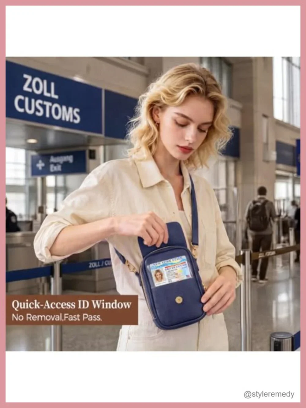 Crossbody Phone Purse Wallet RFID Blocking PU Leather Touchscreen Bag Women